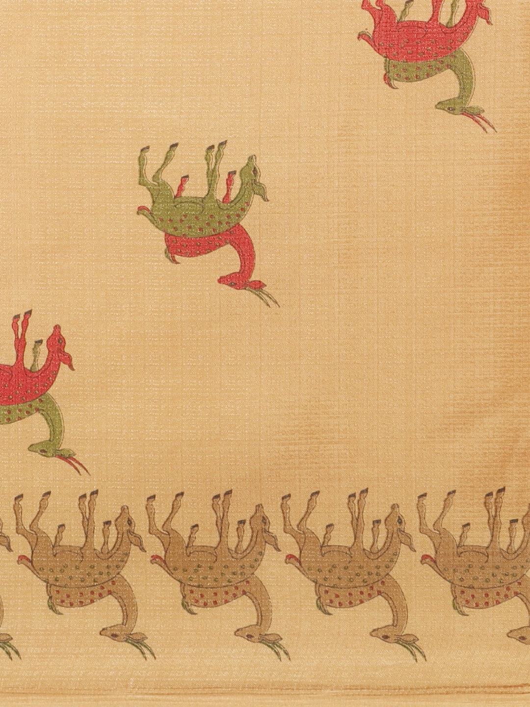 Saree Mall Golden & Maroon Printed Bhagalpuri Saree - Distacart