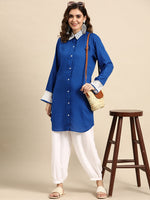 Thumbnail for Sangria Women Pure Cotton Kurta with Salwar - Distacart