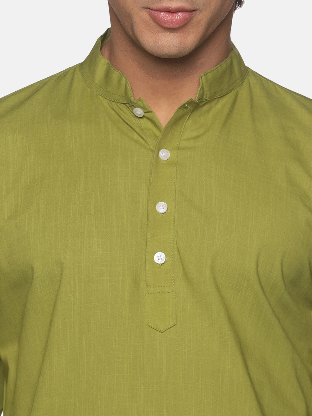 Sethukrishna Green Pure Cotton Kurta with Pyjamas For Men - Distacart