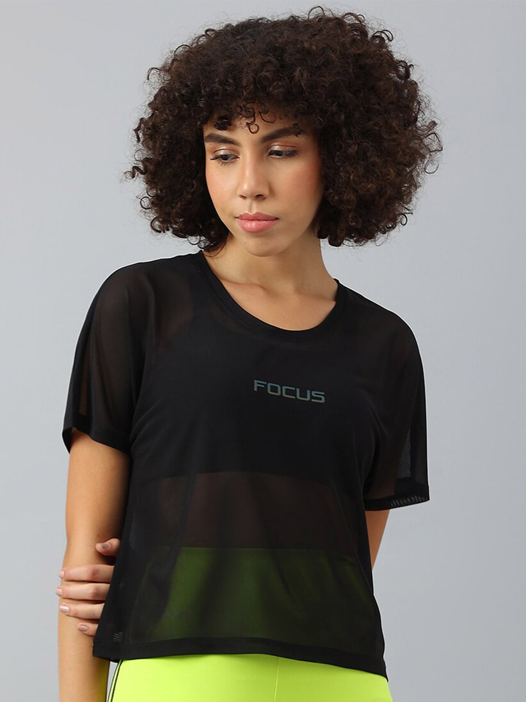 MKH Women Typography Extended Sleeves Dri-FIT Sports T-shirt - Distacart