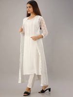 Thumbnail for Kalini Straight Kurta With Trousers & Jacket - Distacart