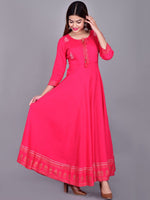 Thumbnail for Kalini Women Peach-Coloured Yoke Design Cold-Shoulder Sleeves Anarkali Kurta - Distacart