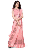 Thumbnail for Kalini Pink Baluchari Saree - Distacart