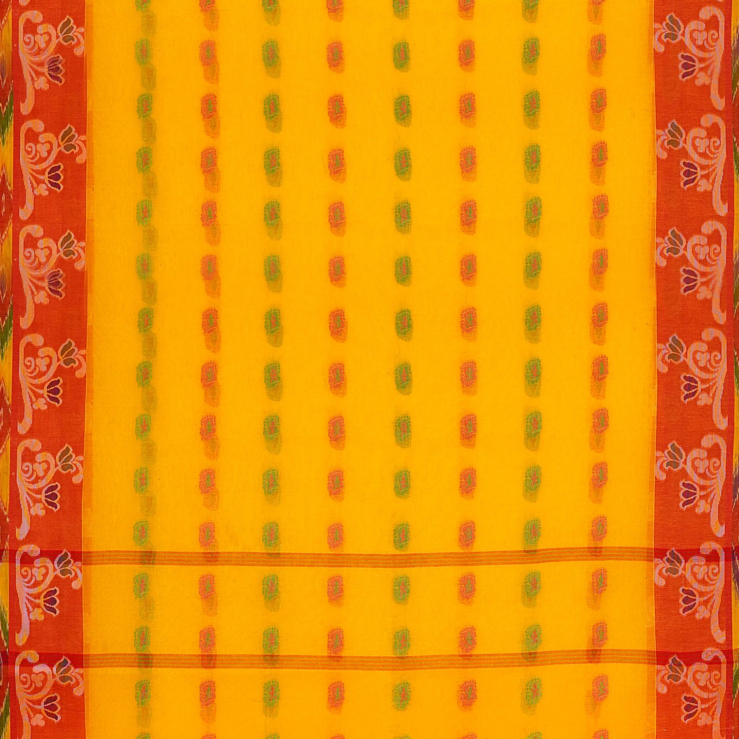 Exclusive Collection 100% Pure Cotton Yellow Tant Saree With Hand Weaving Work - Distacart