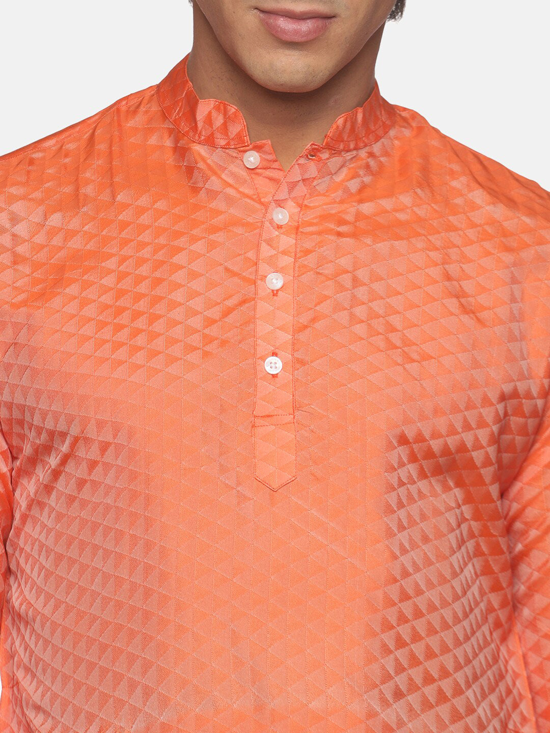 Sethukrishna Men Orange Kurta with Pyjamas - Distacart