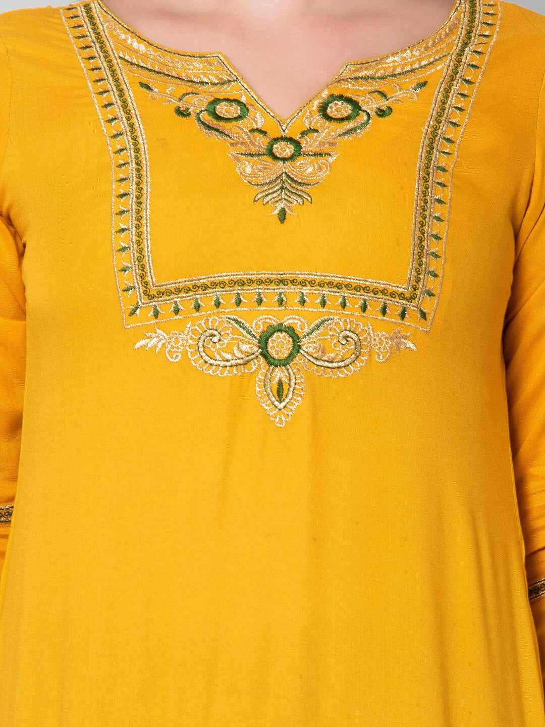Kalini Women Yellow Kurta with Skirt - Distacart