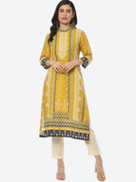 Thumbnail for Biba Women Ethnic Motif Printed Cotton Kurta - Distacart