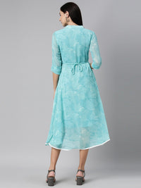 Thumbnail for Souchii Women Floral Chiffon A-Line Midi Dress - Distacart