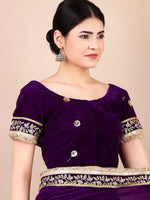 Thumbnail for Kalini Embroidered Velvet Saree - Distacart