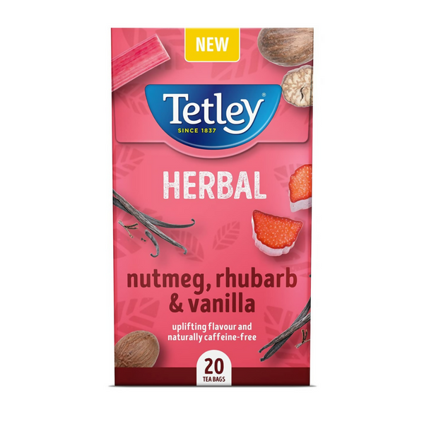 Tetley Vanilla, Nutmeg & Rhubarb Tea Bags - Distacart