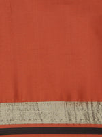 Thumbnail for Saree Mall Rust & Gold-Toned Woven Design Silk Blend Uppada Sarees - Distacart