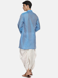 Thumbnail for Sethukrishna Men Blue Kurta with Dhoti Pants - Distacart
