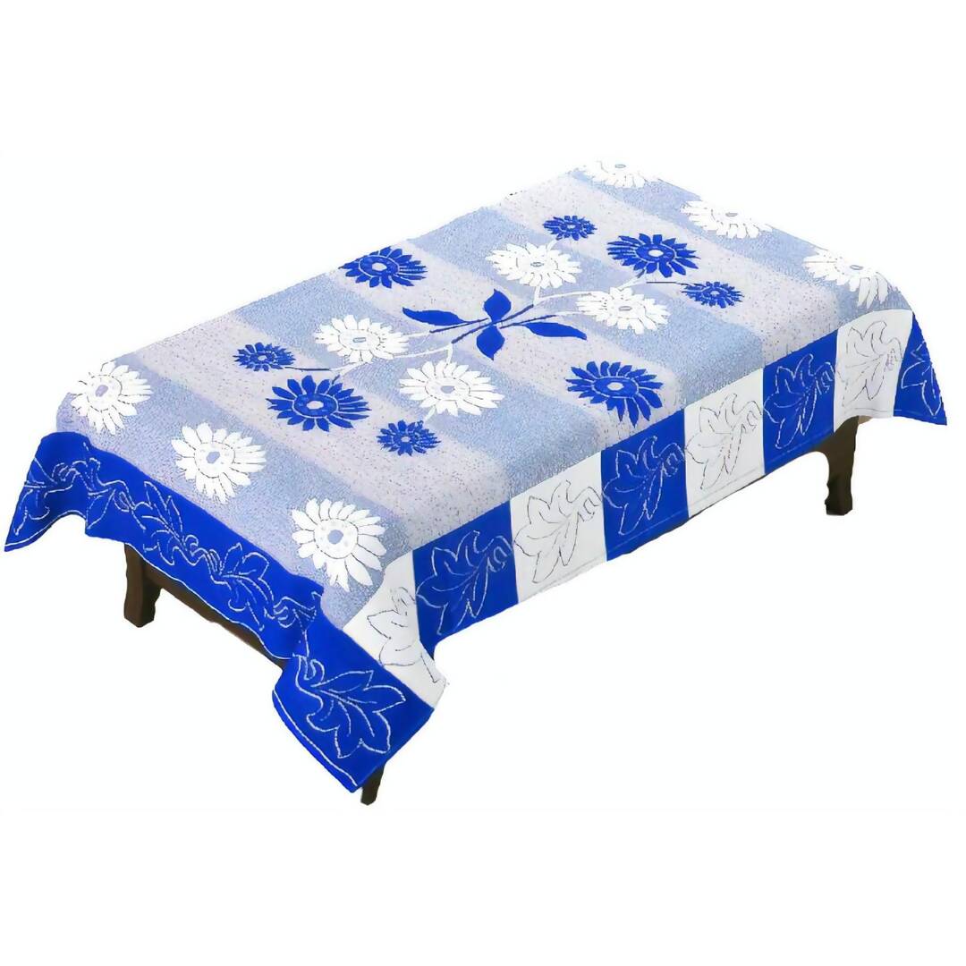 Yellow Weaves Designer Center 4 Seater Table Cover - Blue - Distacart