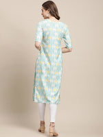 Thumbnail for Kalini Women Teal & Blue Ethnic Motifs Printed Crepe Pack of 2 Kurtas - Distacart