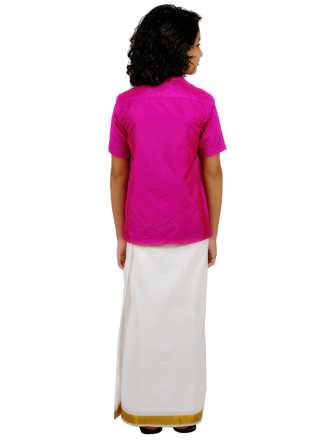 Sethukrishna Boys Pink Shirt With Dhoti - Distacart