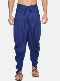 Thumbnail for Sethukrishna Men Navy Blue Solid Dhoti Pant - Distacart