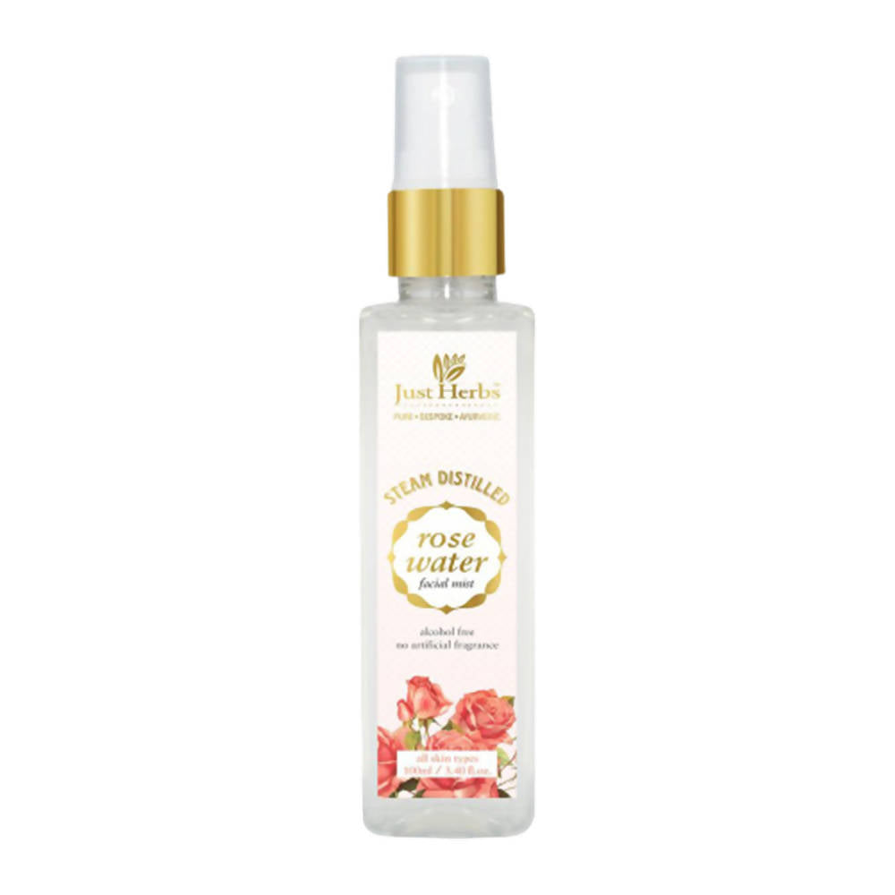Just Herbs Steam Distilled Rose Water Facial Mist - Distacart