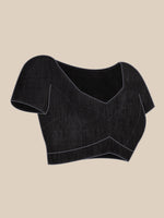 Thumbnail for Mitera Checked Embellished Sequinned Heavy Work Saree - Distacart