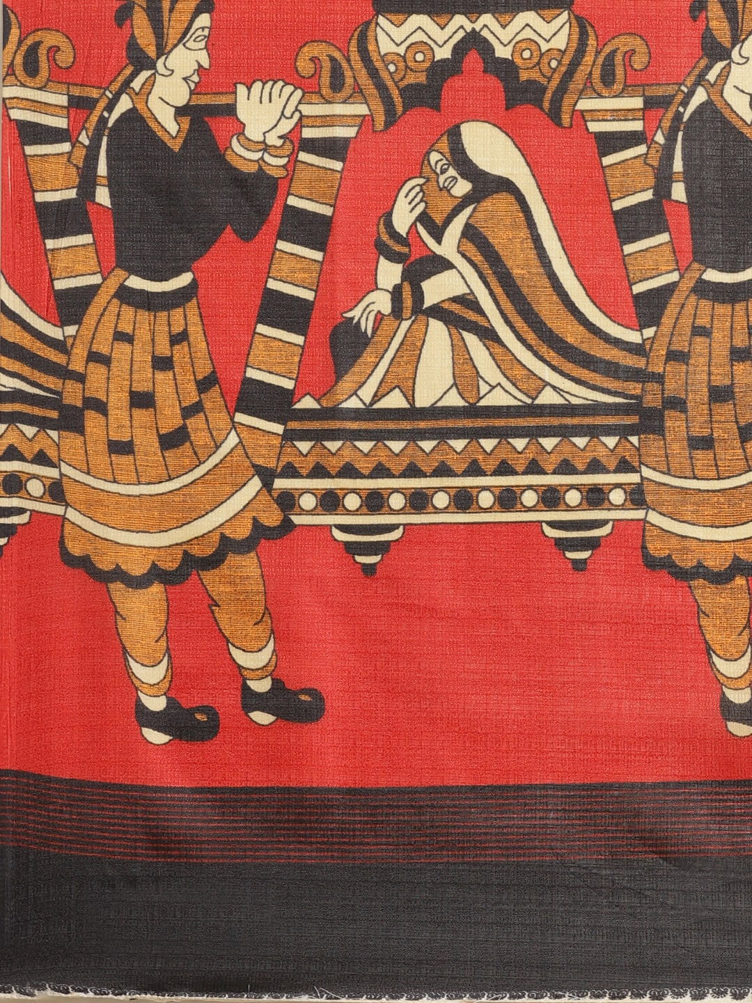 Saree Mall Black & Red Printed Saree - Distacart