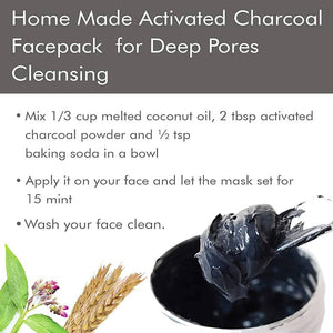 NutroActive Activated Charcoal Powder for Face Pack