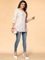 Thumbnail for Kalini Women Off White Floral Printed Kurta - Distacart