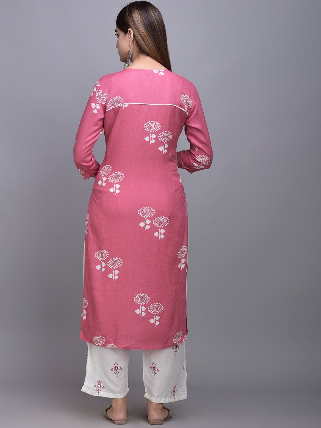 Sangria Ethnic Motifs Printed Kurta with Palazzos & Dupatta - Distacart