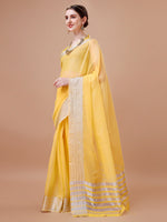 Thumbnail for Kalini Checked Zari Detailed Saree - Distacart