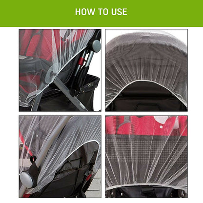 Safe-O-Kid Waterproof Net, Wind Shield Net For Baby Pram/Strollers, Transparent - Distacart