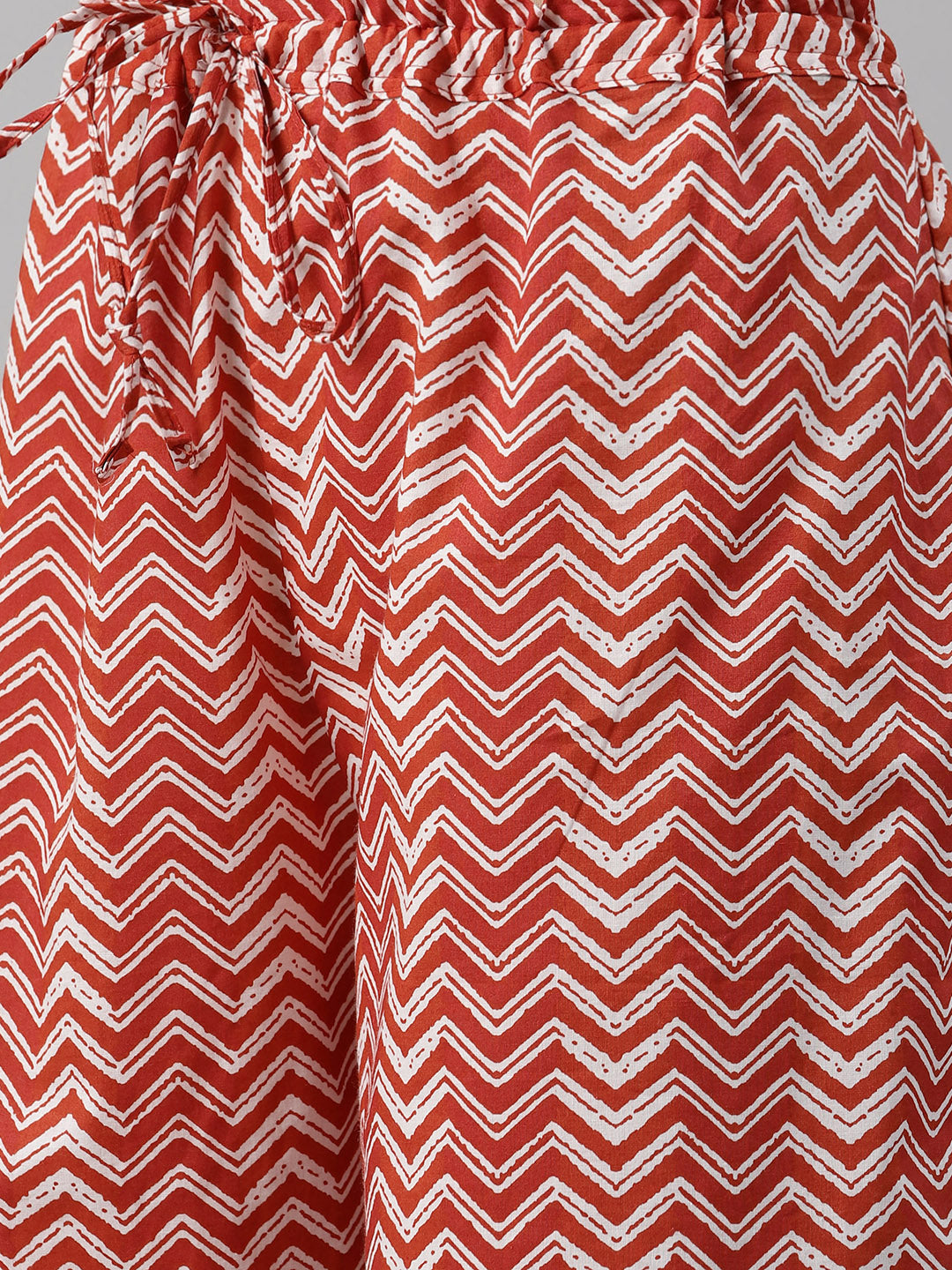 Biba Women White & Maroon Printed Kurta with Palazzos - Distacart