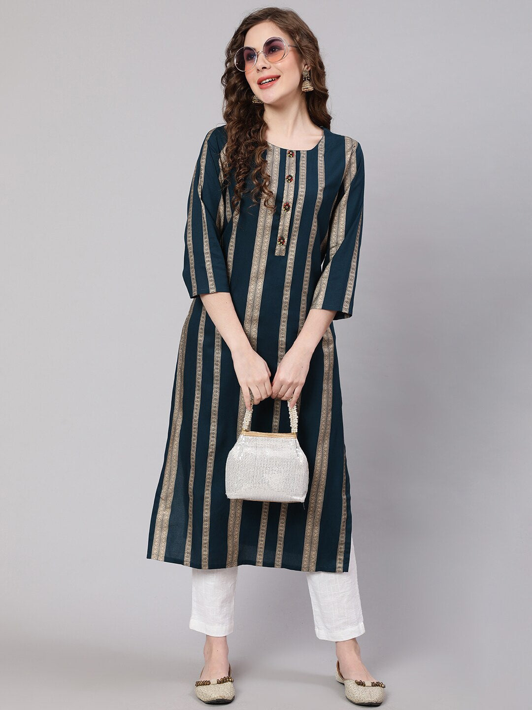 Kalini Women Striped Kurta - Distacart