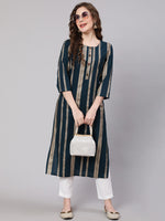 Thumbnail for Kalini Women Striped Kurta - Distacart