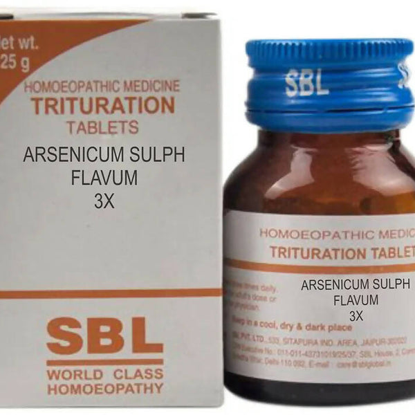 SBL Homeopathy Arsenicum Sulph Flavum Trituration Tablets - Distacart