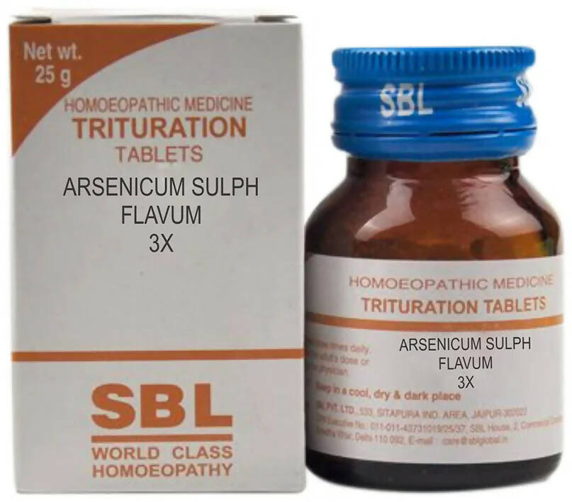 SBL Homeopathy Arsenicum Sulph Flavum Trituration Tablets - Distacart