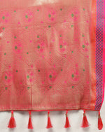Thumbnail for Lorenvalley Fashion Lavender Kanjivaram Silk Woven Design with Zari Weaving Saree - Distacart