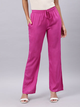 Souchii Mauve Liva Palazzos - Distacart