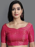 Thumbnail for Kalini Green & Pink Woven Design Saree - Distacart