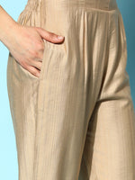 Thumbnail for Sangria Embroidered Thread Work Kurta with Trousers & With Dupatta - Distacart