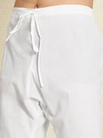 Thumbnail for House of Pataudi Men Pure Cotton Embroidered Chikankari Jashn Kurta with Churidar - Distacart