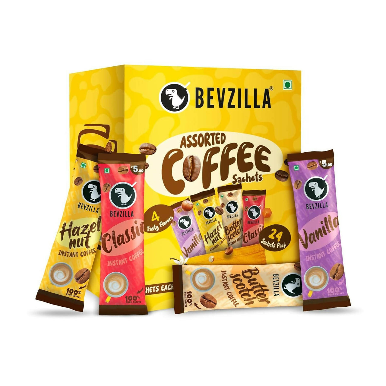 Bevzilla Instant Coffee Powder Sachets 100 % Arabica Coffee - Distacart