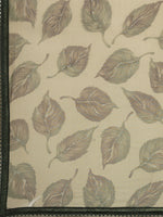 Thumbnail for Sangria Olive Green Leaf Print Pure Chiffon Saree - Distacart