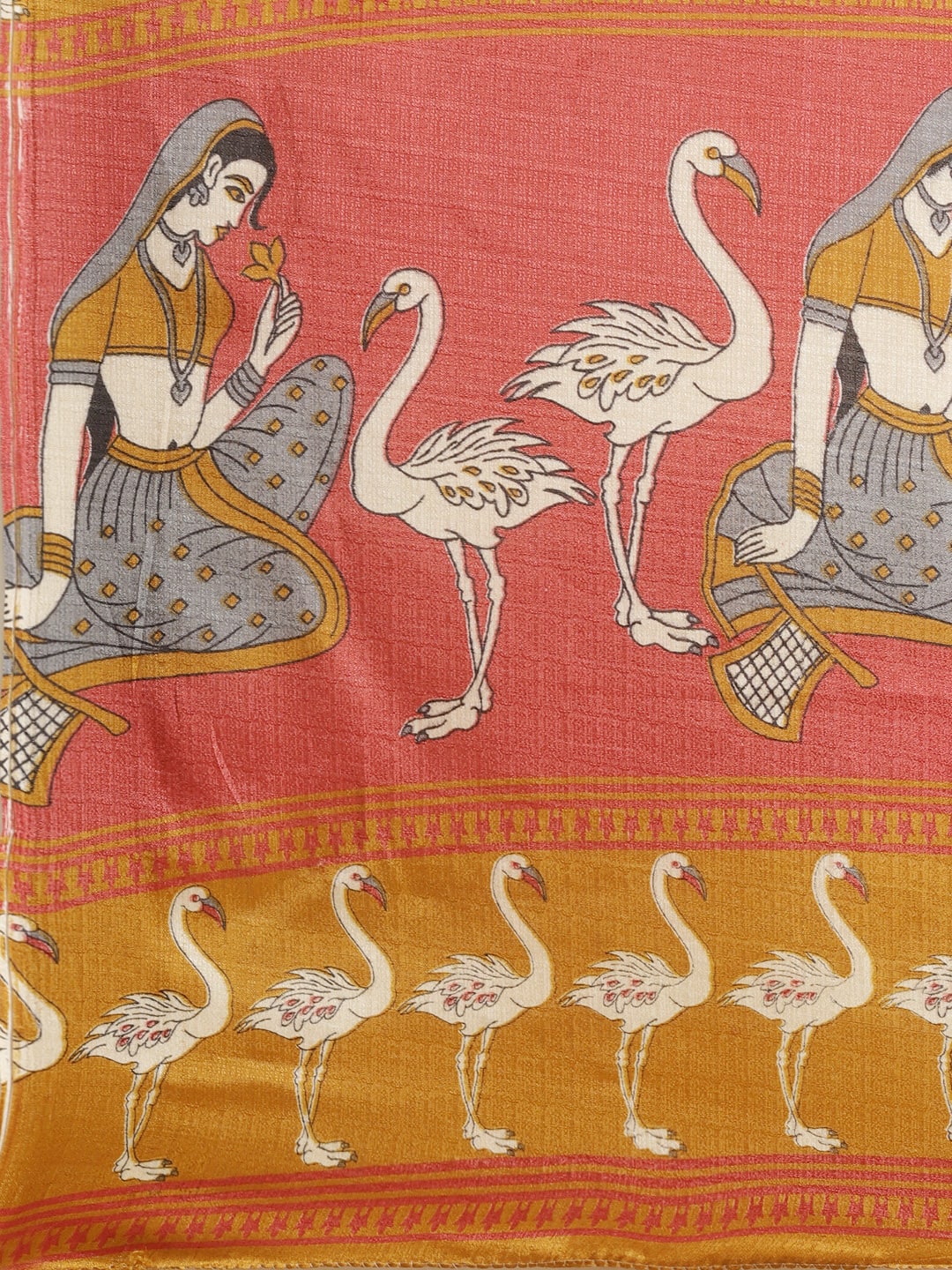 Saree Mall Brown & White Printed Saree - Distacart