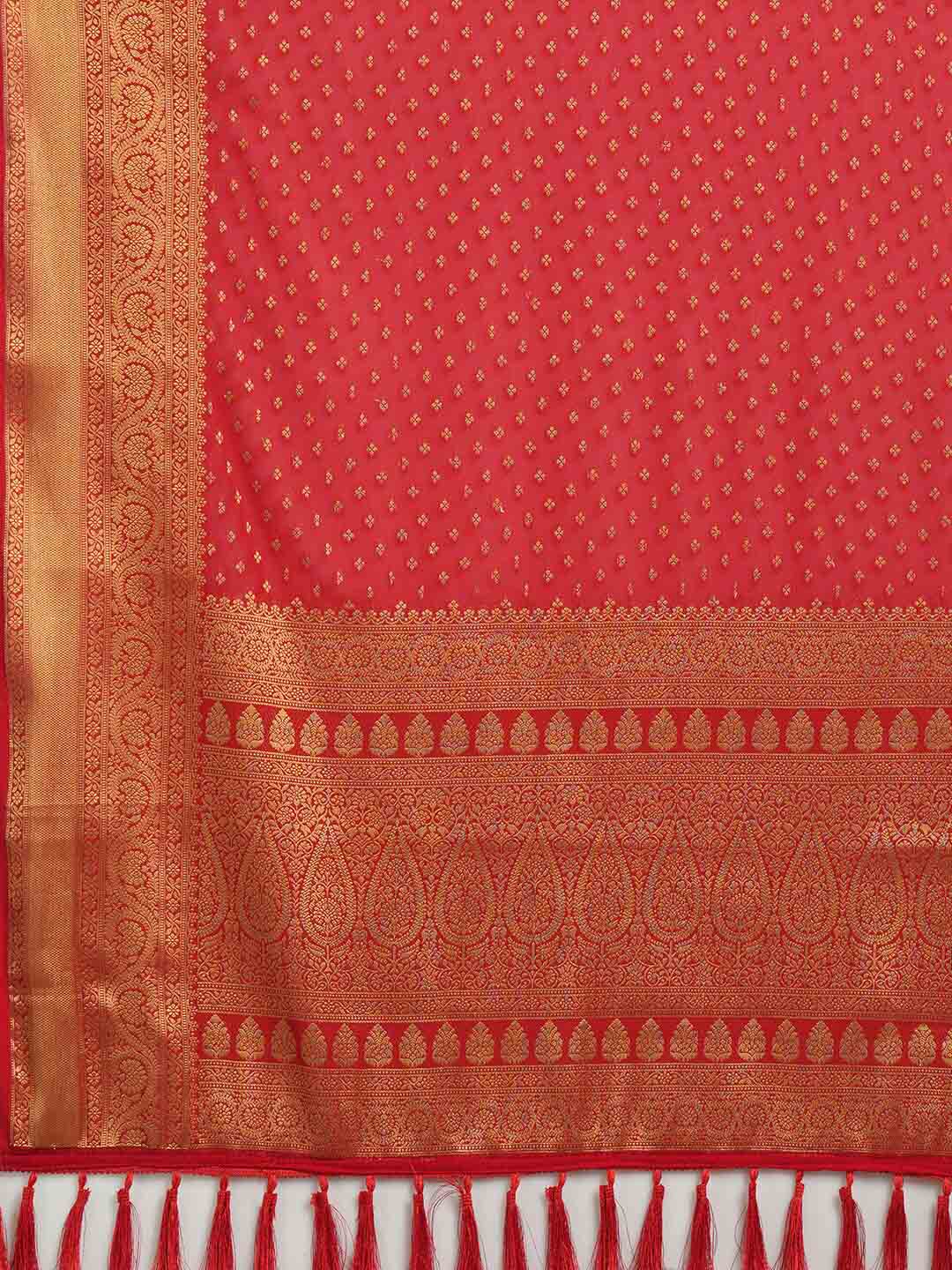 Anouk Ethnic Motifs Zari Pure Georgette Kanjeevaram Saree - Distacart