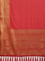 Thumbnail for Anouk Ethnic Motifs Zari Pure Georgette Kanjeevaram Saree - Distacart