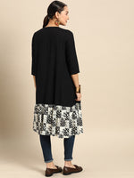 Thumbnail for Sangria Women Front Slit Embroidered Bandhani Printed Kurta - Distacart
