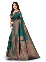 Thumbnail for Kalini Ethnic Motifs Woven Design Zari Kanjeevaram Saree - Distacart