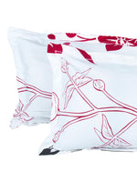 Thumbnail for Story@home White & Pink Floral King Bedsheet with 2 Pillow Covers - Distacart