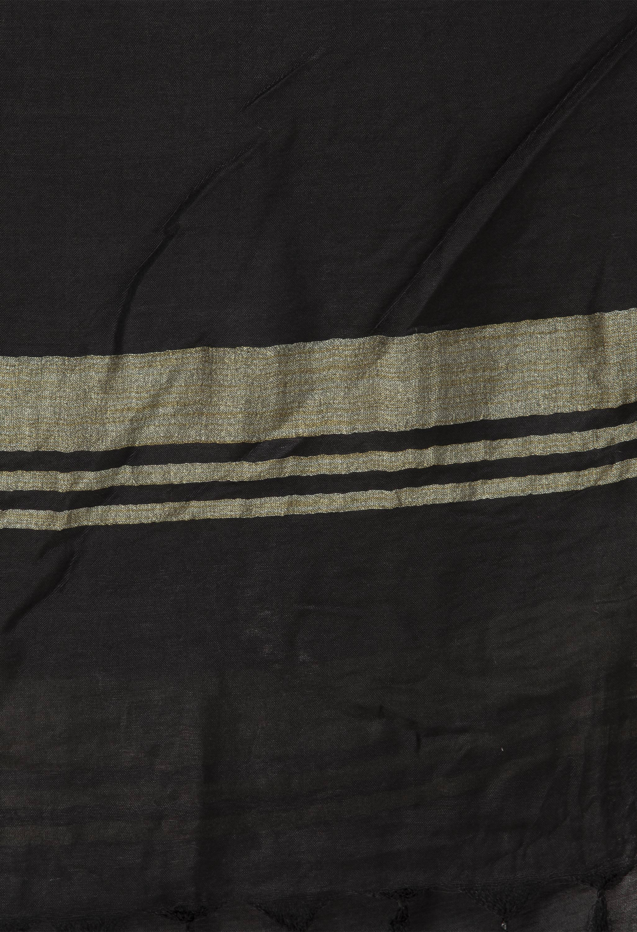 Mominos Fashion Moeza Slub Cotton Black Dupatta