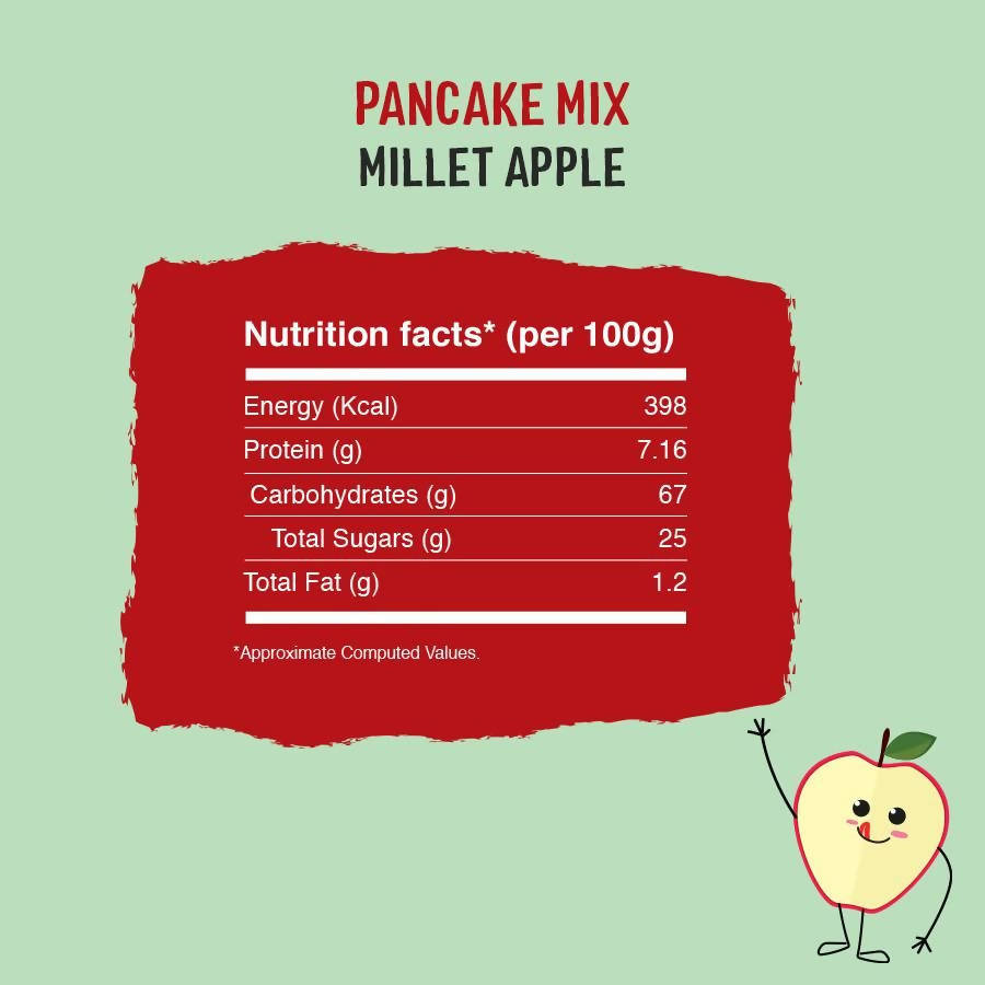 Timios Apple Millet Pancake with Cocoa Nutrition Facts