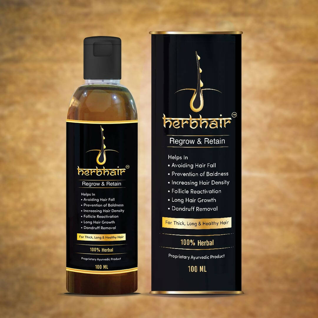 HerbHair Pure Herbal Regrow and Retain Hair Oil - Distacart