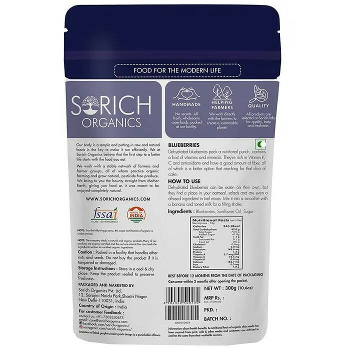 Sorich Organics Plant Based Superfood Blue Berries - Distacart